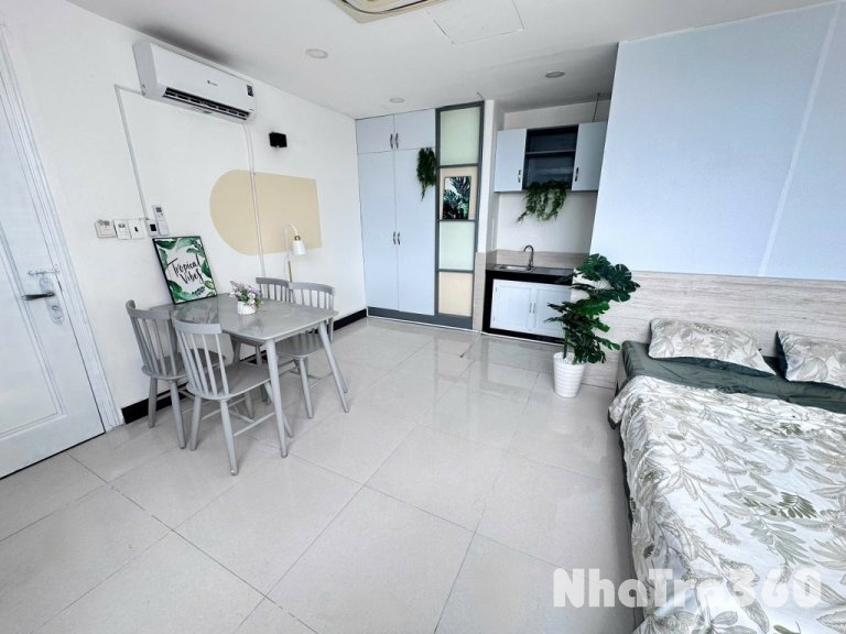 Căn hộ Studio full nội thất – cửa sổ thoáng mát