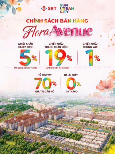 Phần 97: CHÍNH THỨC RA HÀNG FLORA AVENUE
✨ Điểm nổi bật:
🏙️ Vị trí trung tâm, kết nối hạ tầng đồng bộ
🌳 Không gian sống hiện đại, tiện ích đa dạng
📈 Tiềm năng phát triển mạnh mẽ trong tương lai
💰 Giá từ 3x tỷ 
🔑Sun Group - Làm đẹp những vùng đất ❤️
💰 Liên