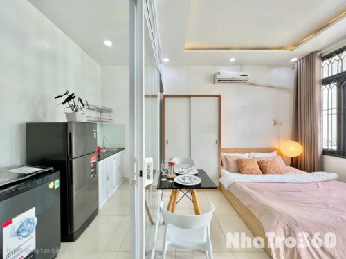 Căn hộ dịch vụ 1PN có ban công rộng, máy giặt riêng – full nội thất cao cấp tại quận 10