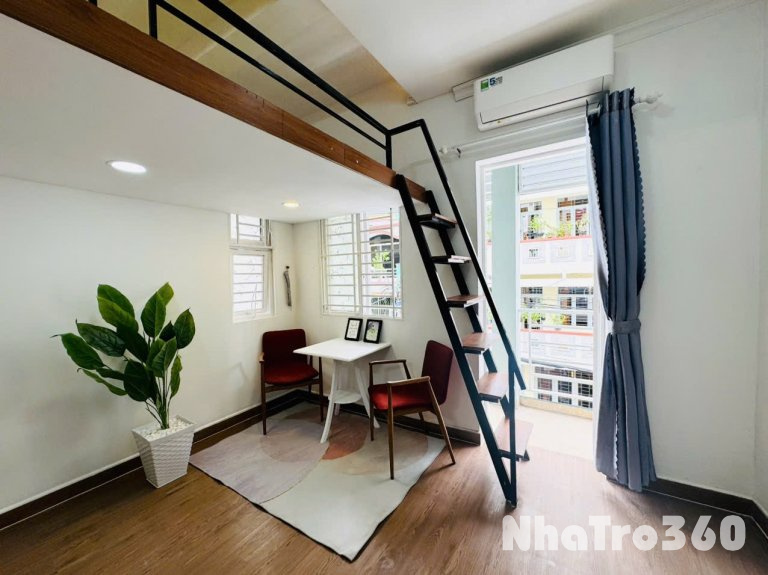 Ban Công+Gác+Máy Giặt Riêng full nội thất ngay đường Đặng Lộ khong giới hạn người ở