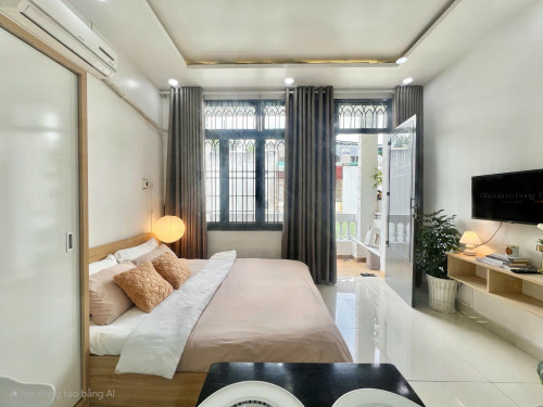 CĂN HỘ BAN CÔNG TÁCH BẾP FULL NỘI THẤT QUẬN 10 GẦN CÔNG VIÊN THỎ TRẮNG