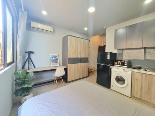 Cho thuê Studio full nội thất, máy giặt riêng Q1, gần chợ Bến Thành, Bitexco, Pullman, phố đi bộ Bùi Viện…