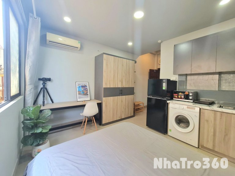 Cho thuê Studio full nội thất, máy giặt riêng Q1, gần chợ Bến Thành, Bitexco, Pullman, phố đi bộ Bùi Viện…