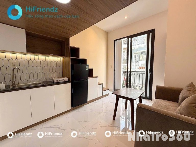 CHO THUÊ CĂN HỘ 1PN BAN CÔNG- NỘI THẤT- SÂN BAY