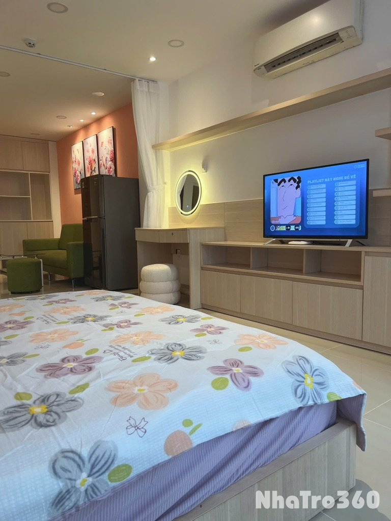 Cho Thuê Căn Hộ Studio Tách Bếp Full Nội Thất