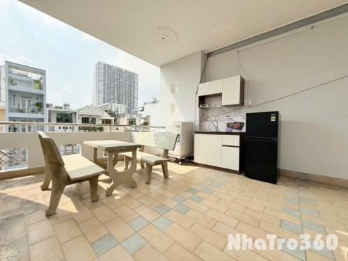 Full nội thất, sân thượng, 1 phòng ngủ, tách bếp