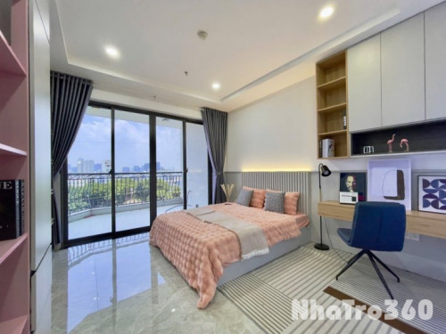 CHO THUÊ CĂN HỘ 1PN BAN CÔNG- NỘI THẤT- SÂN BAY