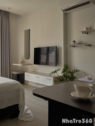 Cho thuê căn hộ 1PN quận 1 ban công full nội thất