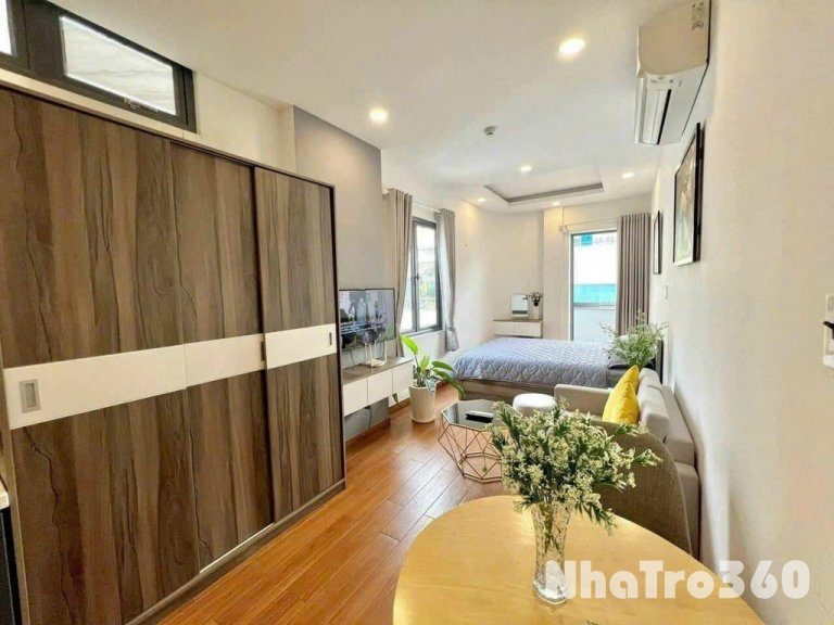 Cho thuê studio ban công quận 1, full nội thất
