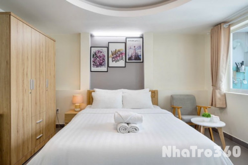 Cho thuê căn hộ 1PN quận 1, ban công full nội thất