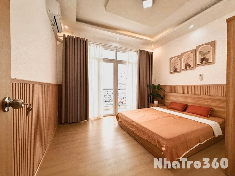 Cho thuê căn hộ 1PN Ban công thoáng Q4 gần chợ 200, ĐH Luật, ĐH Nguyễn Tất Thành