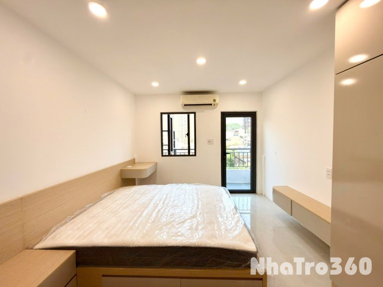 Cho thuê căn hộ Studio Ban công MỚI BÓC SEAL Q1 gần cầu Nguyễn Văn Cừ, Nowzone, chợ An Đông, Ngã Sáu Cộng Hoà