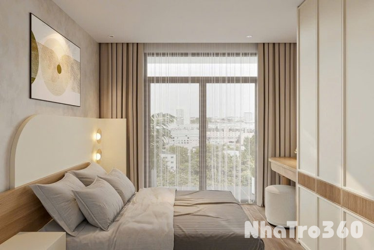 Cho Thuê Căn Hộ Studio Ban Công Full Nội Thất