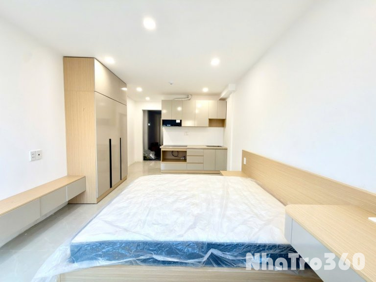 Cho thuê căn hộ Studio Ban công MỚI BÓC SEAL Q1 gần cầu Nguyễn Văn Cừ, Nowzone, chợ An Đông, Ngã Sáu Cộng Hoà